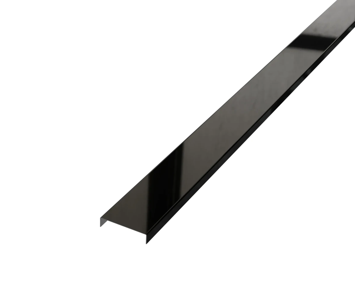 PROFIL METALOWY C CZARNY NERO BLACK POŁYSK POLER – dekoracyjne do wnętrz – Szklane Mozaiki