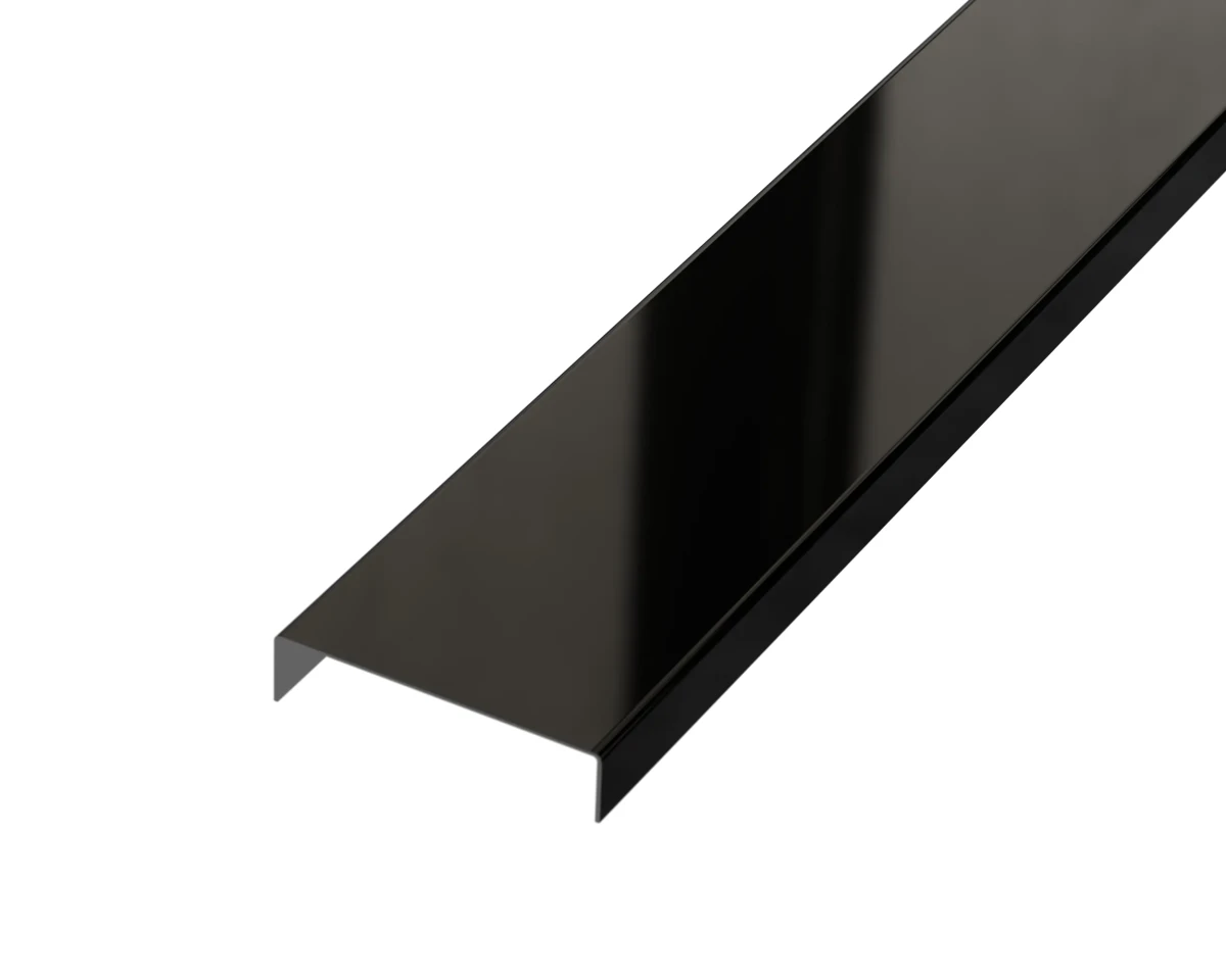 PROFIL METALOWY C CZARNY NERO BLACK POŁYSK POLER – dekoracyjne do wnętrz – Szklane Mozaiki