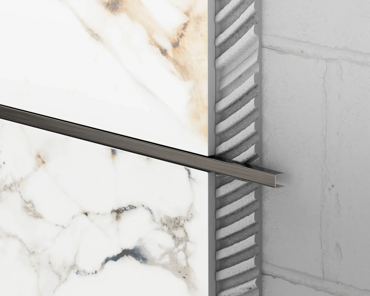 PROFIL METALOWY C GUNMETAL – dekoracyjne do wnętrz – Szklane Mozaiki