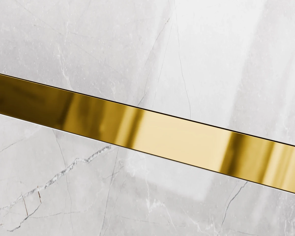 PROFIL METALOWY REKTYFIKOWANY U ZŁOTY GOLD POŁYSK POLER – dekoracyjne do wnętrz – Szklane Mozaiki