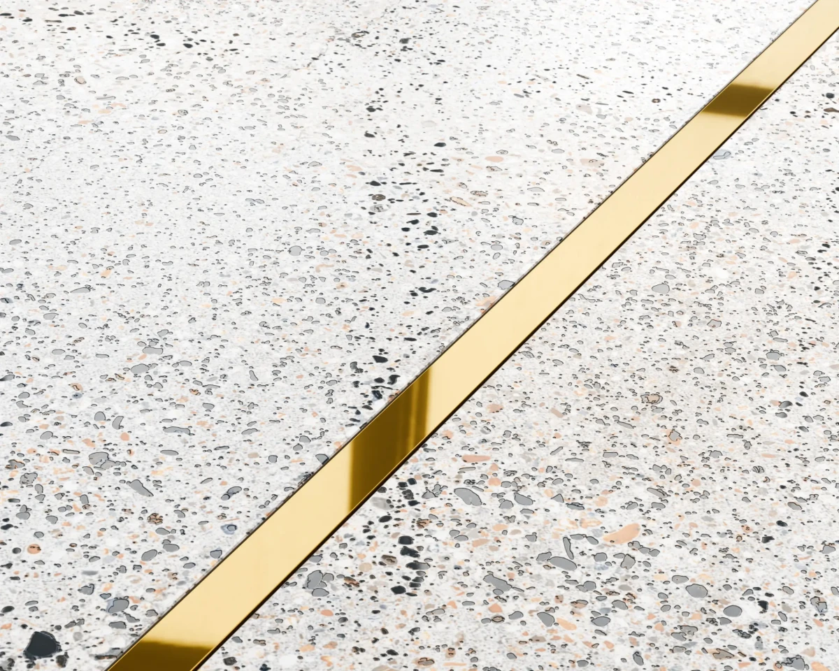 PROFIL METALOWY REKTYFIKOWANY U ZŁOTY GOLD POŁYSK POLER – dekoracyjne do wnętrz – Szklane Mozaiki