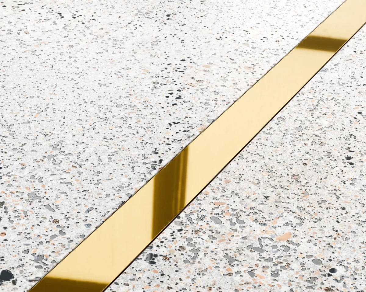 PROFIL METALOWY REKTYFIKOWANY U ZŁOTY GOLD POŁYSK POLER – dekoracyjne do wnętrz – Szklane Mozaiki