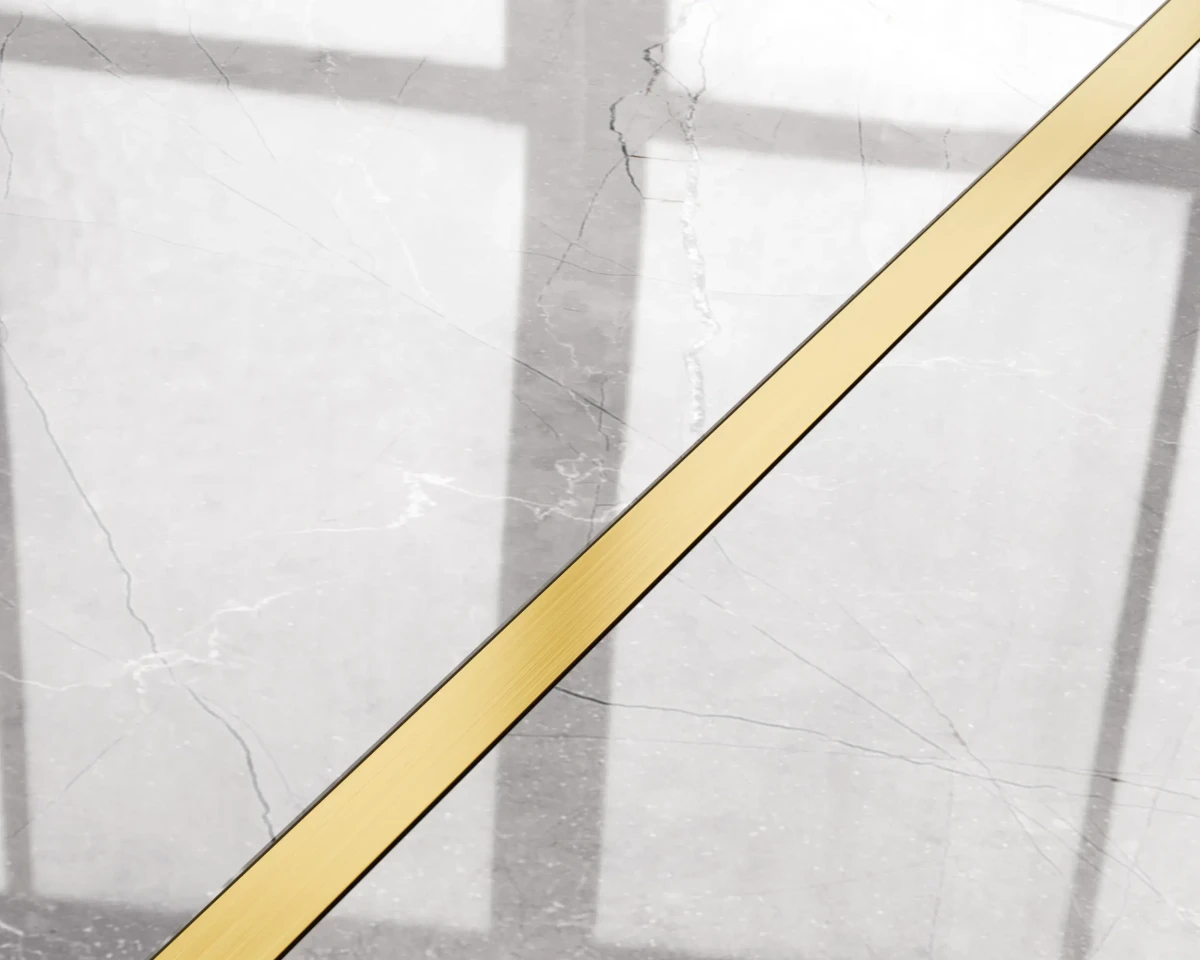 PROFIL METALOWY REKTYFIKOWANY U ZŁOTY GOLD MATOWY – dekoracyjne do wnętrz – Szklane Mozaiki