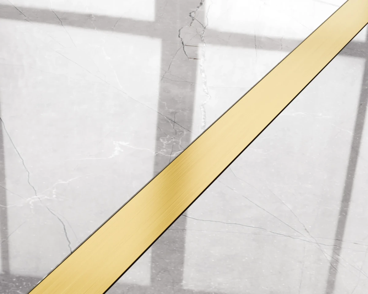 PROFIL METALOWY REKTYFIKOWANY U ZŁOTY GOLD MATOWY – dekoracyjne do wnętrz – Szklane Mozaiki