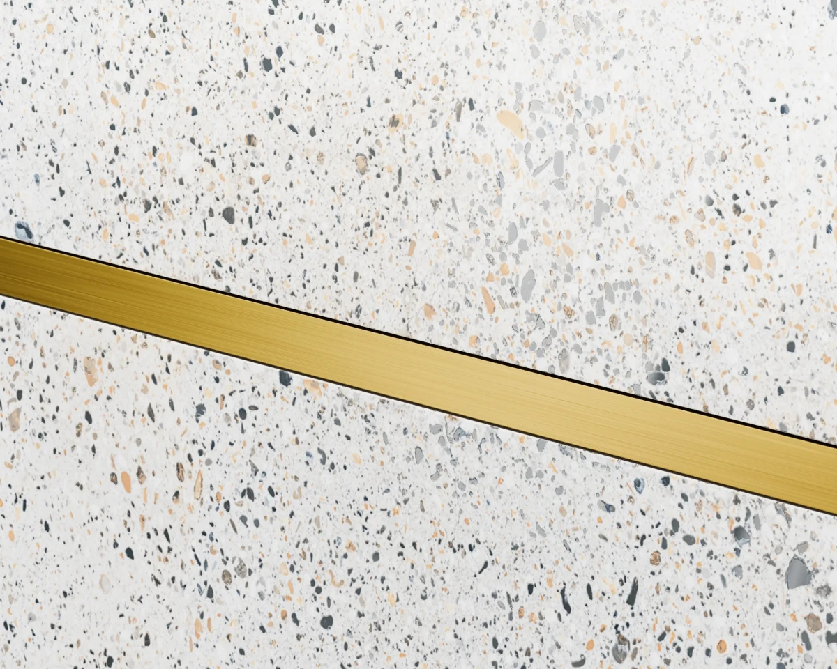 PROFIL METALOWY REKTYFIKOWANY U ZŁOTY GOLD MATOWY – dekoracyjne do wnętrz – Szklane Mozaiki