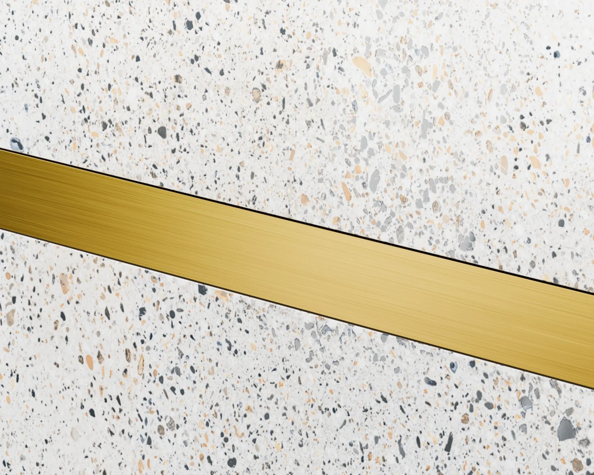 PROFIL METALOWY REKTYFIKOWANY U ZŁOTY GOLD MATOWY – dekoracyjne do wnętrz – Szklane Mozaiki