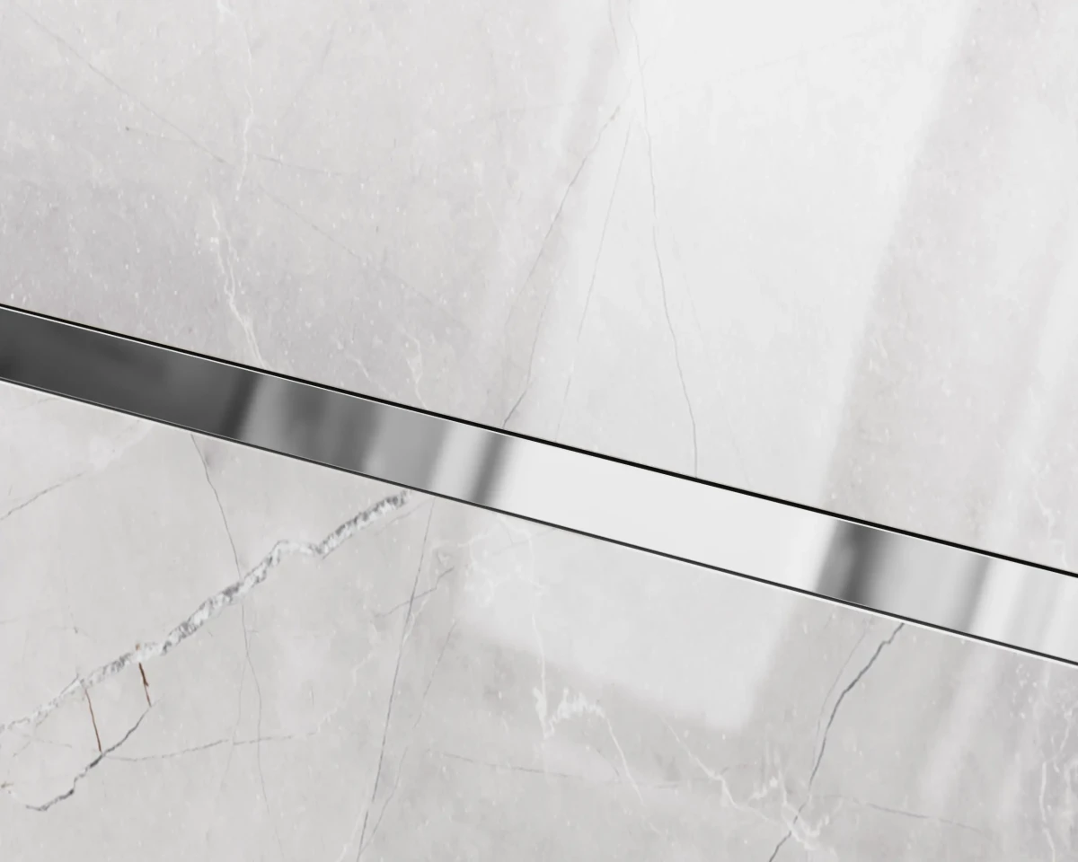 PROFIL METALOWY REKTYFIKOWANY U SREBRNY SILVER POŁYSK POLER – dekoracyjne do wnętrz – Szklane Mozaiki
