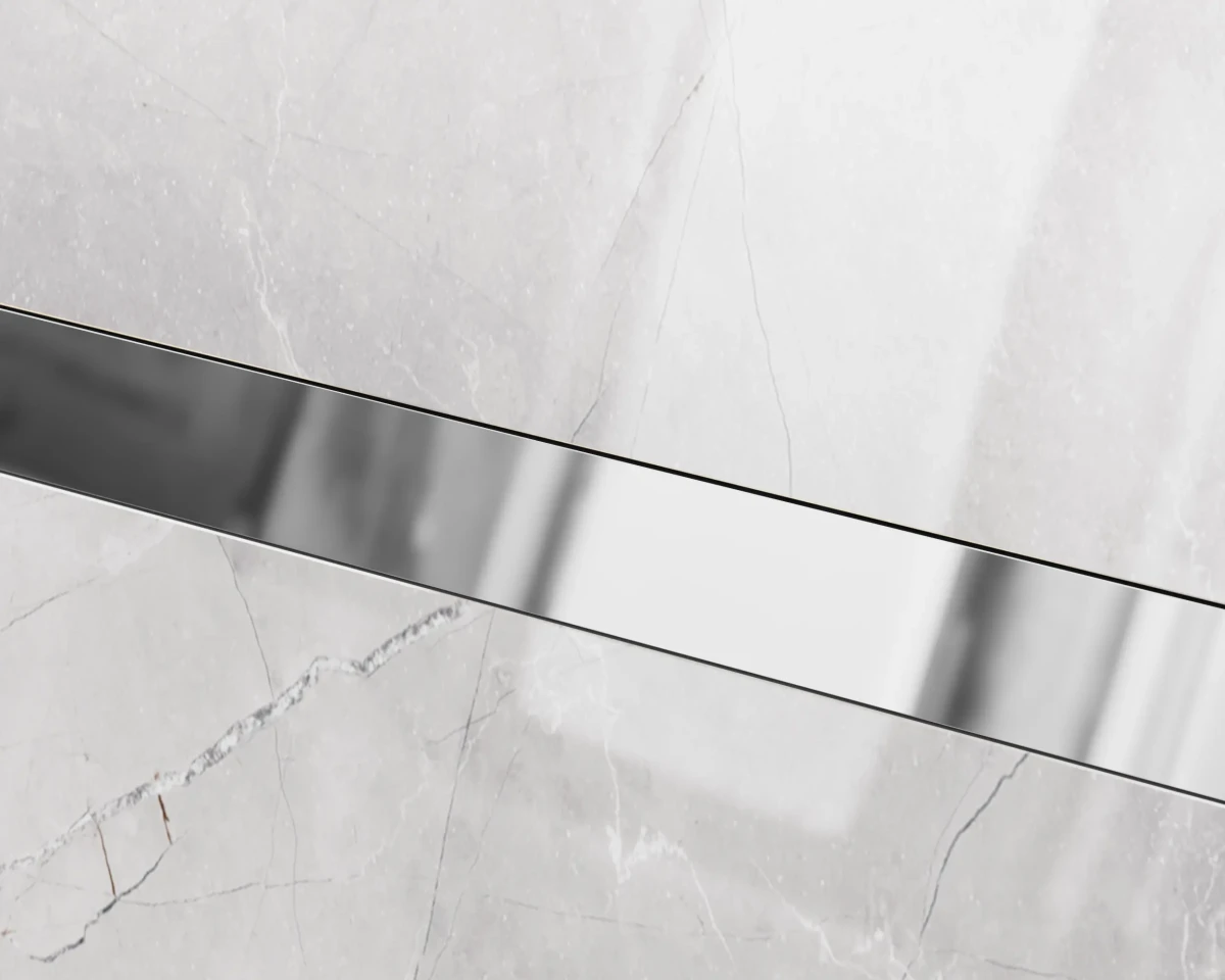 PROFIL METALOWY REKTYFIKOWANY U SREBRNY SILVER POŁYSK POLER – dekoracyjne do wnętrz – Szklane Mozaiki