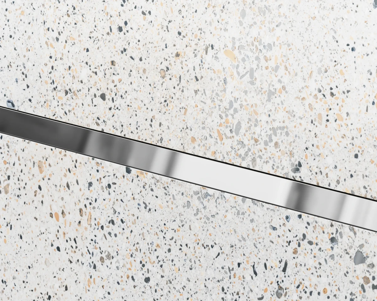 PROFIL METALOWY REKTYFIKOWANY U SREBRNY SILVER POŁYSK POLER – dekoracyjne do wnętrz – Szklane Mozaiki