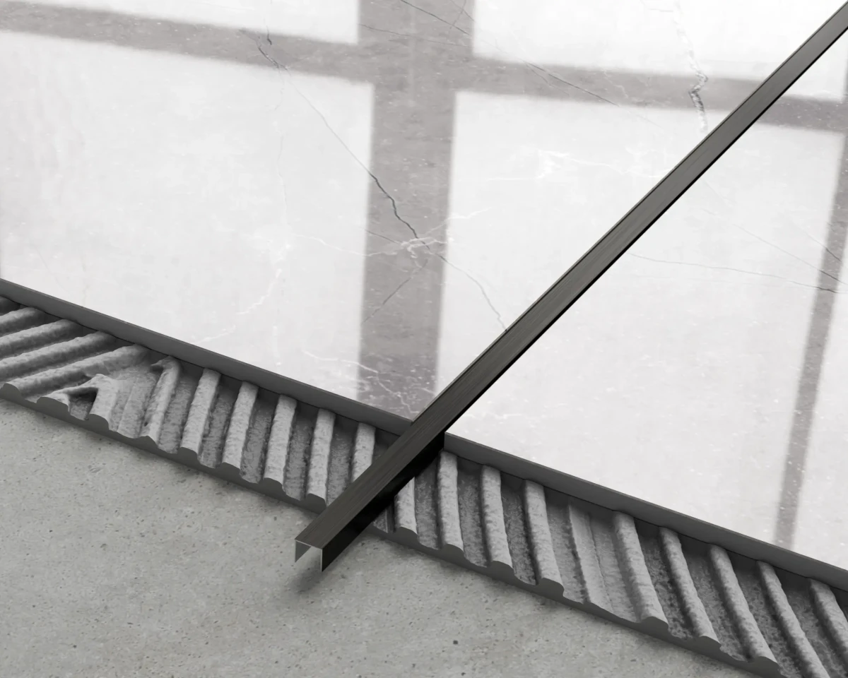 PROFIL METALOWY REKTYFIKOWANY U CZARNY BLACK MATOWY SZCZOTKOWANY  – dekoracyjne do wnętrz – Szklane Mozaiki