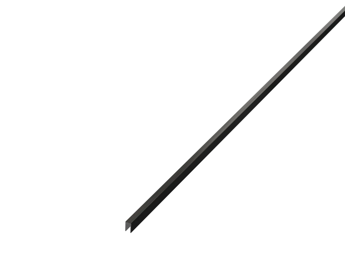 PROFIL METALOWY REKTYFIKOWANY U CZARNY BLACK MATOWY SZCZOTKOWANY  – dekoracyjne do wnętrz – Szklane Mozaiki