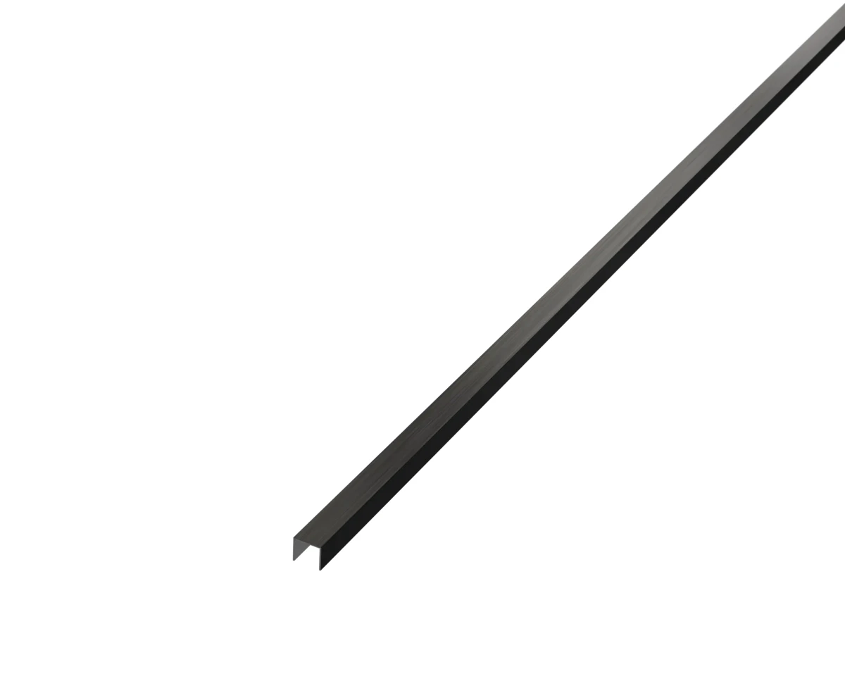PROFIL METALOWY REKTYFIKOWANY U CZARNY BLACK MATOWY SZCZOTKOWANY  – dekoracyjne do wnętrz – Szklane Mozaiki