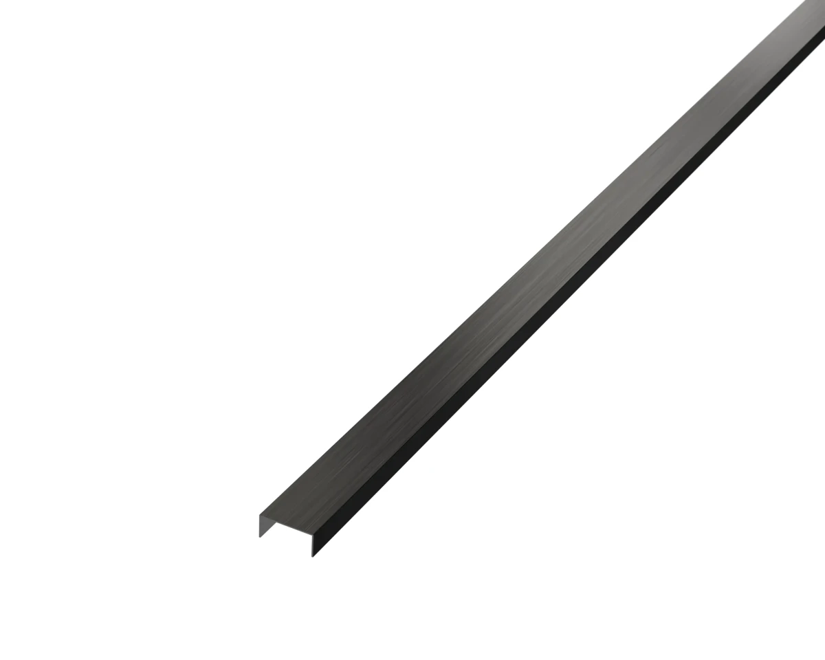 PROFIL METALOWY REKTYFIKOWANY U CZARNY BLACK MATOWY SZCZOTKOWANY  – dekoracyjne do wnętrz – Szklane Mozaiki
