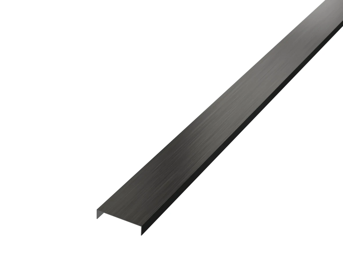 PROFIL METALOWY REKTYFIKOWANY U CZARNY BLACK MATOWY SZCZOTKOWANY  – dekoracyjne do wnętrz – Szklane Mozaiki