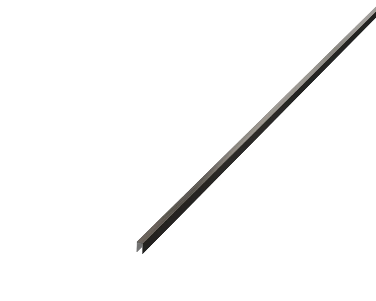 PROFIL METALOWY REKTYFIKOWANY U GUNMETAL – dekoracyjne do wnętrz – Szklane Mozaiki