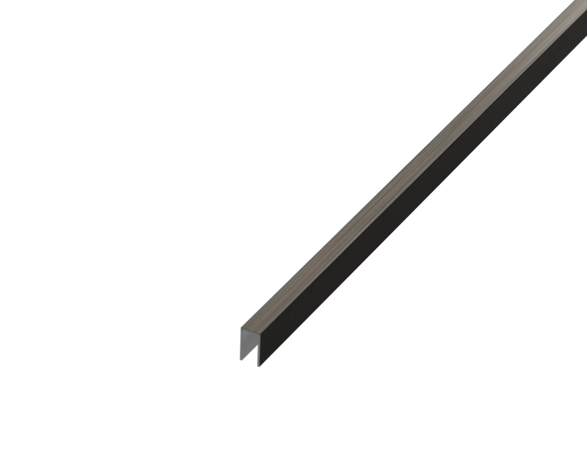 PROFIL METALOWY REKTYFIKOWANY U GUNMETAL – dekoracyjne do wnętrz – Szklane Mozaiki