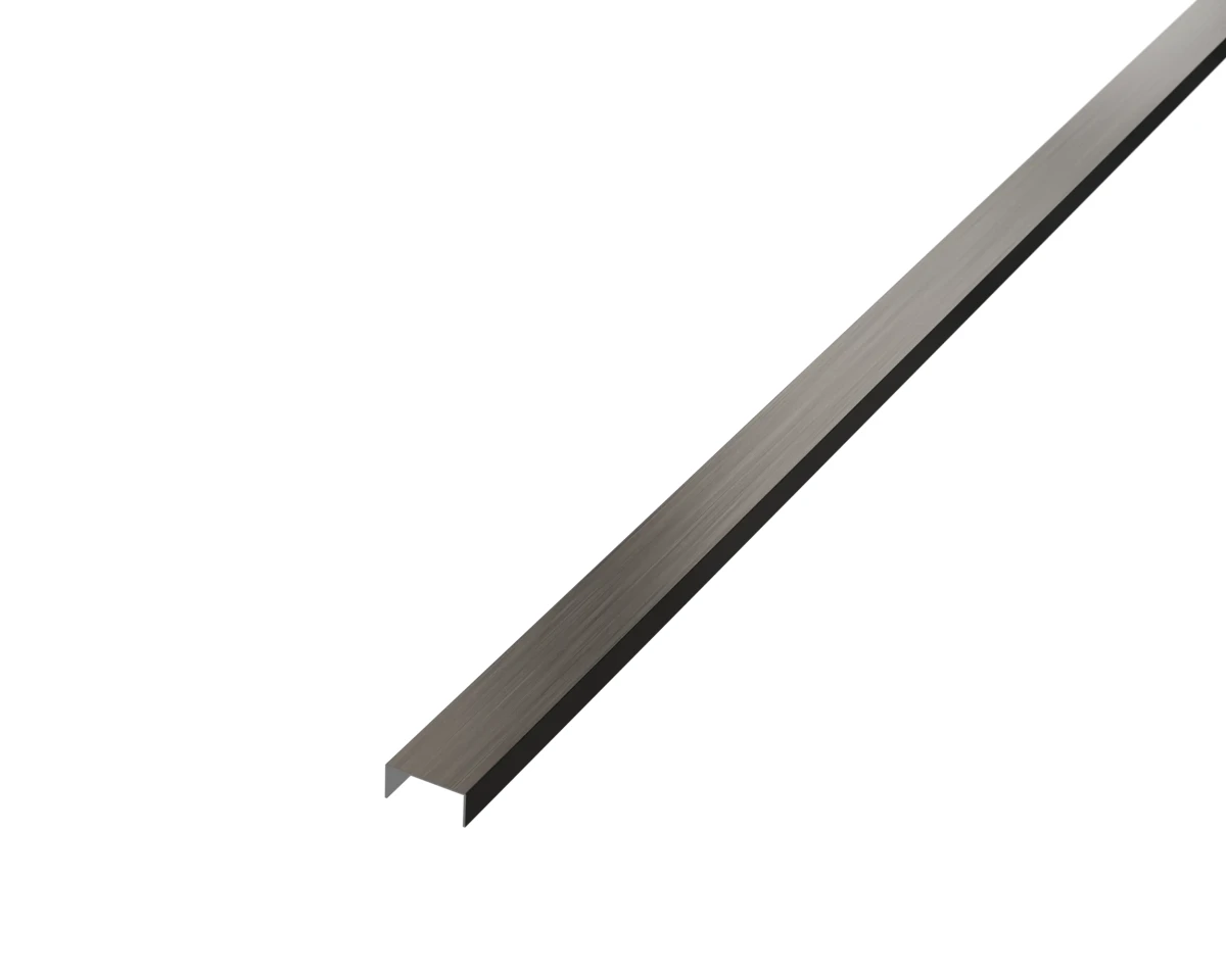 PROFIL METALOWY REKTYFIKOWANY U GUNMETAL – dekoracyjne do wnętrz – Szklane Mozaiki