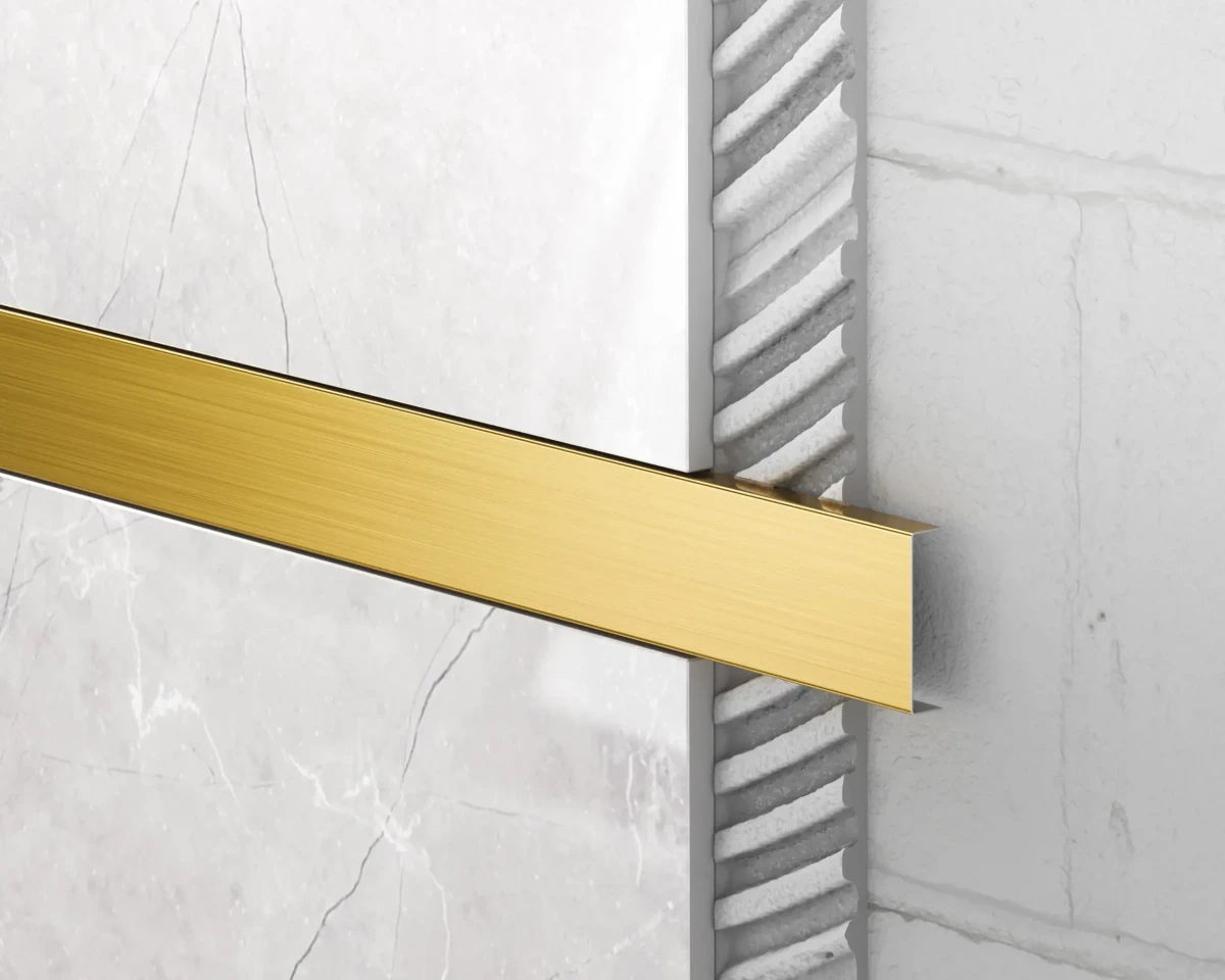 PROFIL METALOWY C ZŁOTY GOLD MATOWY SATYNA – dekoracyjne do wnętrz – Szklane Mozaiki