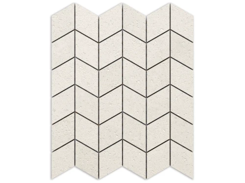 MOZAIKA GRESOWA CHEVRON ROMB PORTO CREMA CARVING