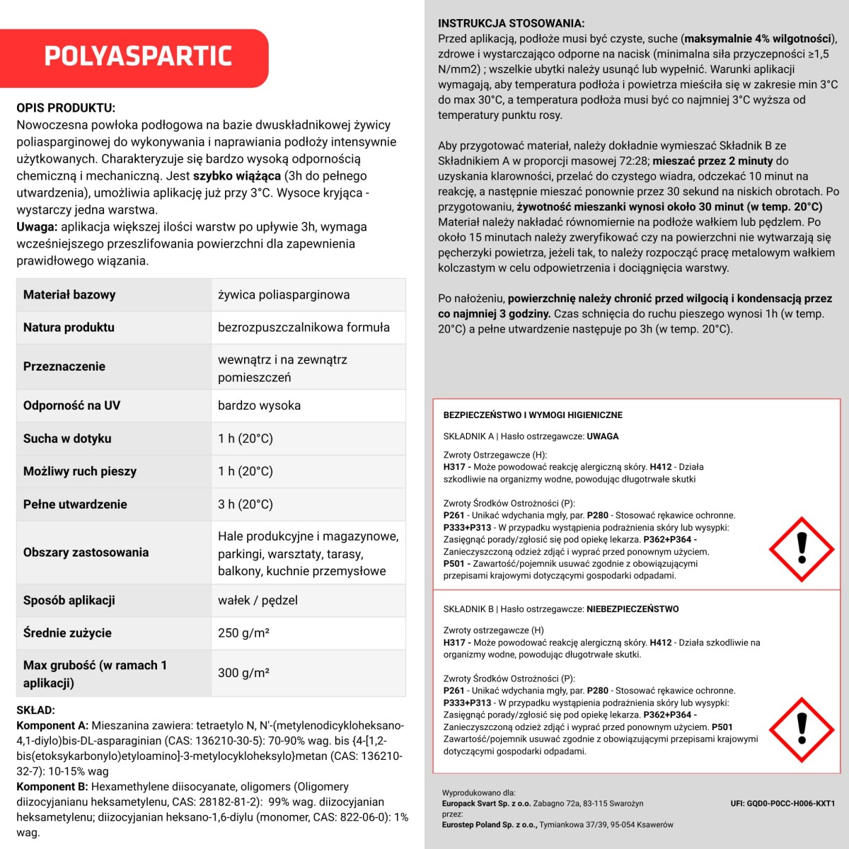 ŻYWICA POLIASPARGINOWA NA PARKING MAGAZYN ZESTAW NA 25m2 RAL 7004 CIEMNY SZARY – dekoracyjne do wnętrz – Szklane Mozaiki