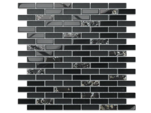 MOZAIKA SZKLANA BLACK BRICK 
