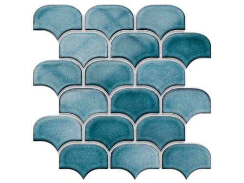 MOZAIKA SZKLANA DRAGON SCALE BLUE 