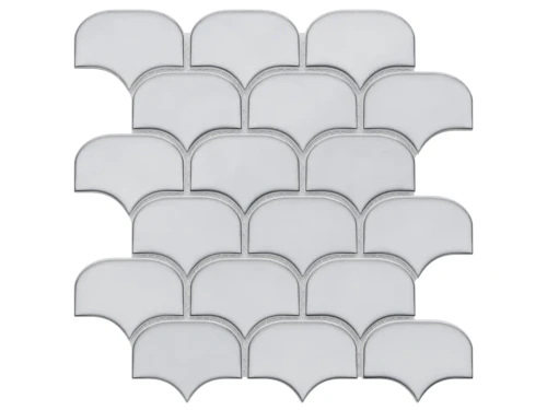 MOZAIKA SZKLANA DRAGON SCALE LIGHT GREY 
