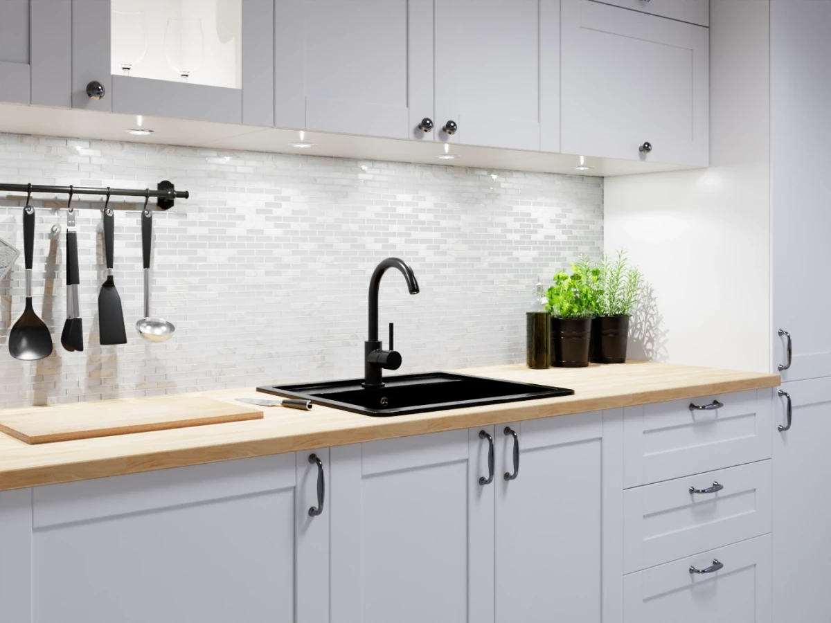 Mozaika ceramiczna Heksagon Volcano Gold White - szklanemozaiki.pl