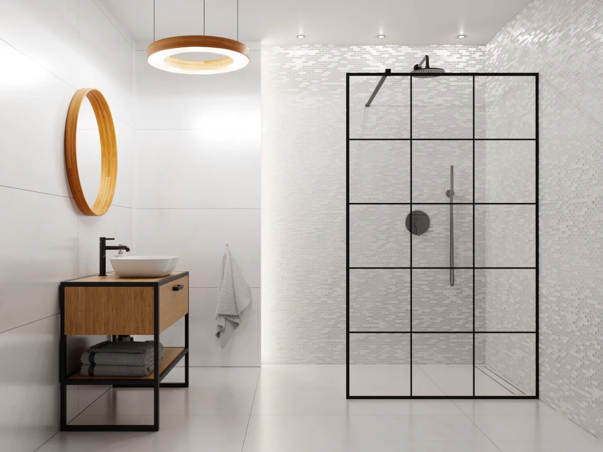 Mozaika ceramiczna Heksagon Volcano Gold White - szklanemozaiki.pl