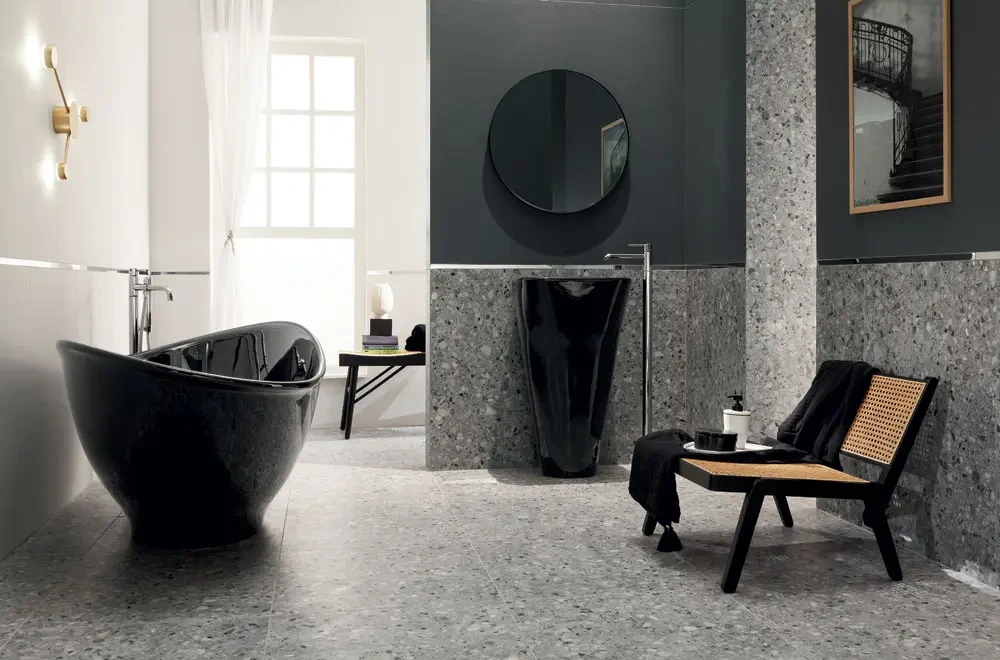 Tubądzin Macchia graphite MAT 119,8x59,8 – dekoracyjne do wnętrz – Szklane Mozaiki