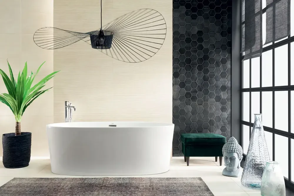 Tubądzin Horizon ivory 59,8x59,8 – dekoracyjne do wnętrz – Szklane Mozaiki