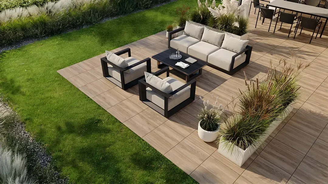 Tubądzin Patio Wood koraTER 59,8x59,8 – dekoracyjne do wnętrz – Szklane Mozaiki