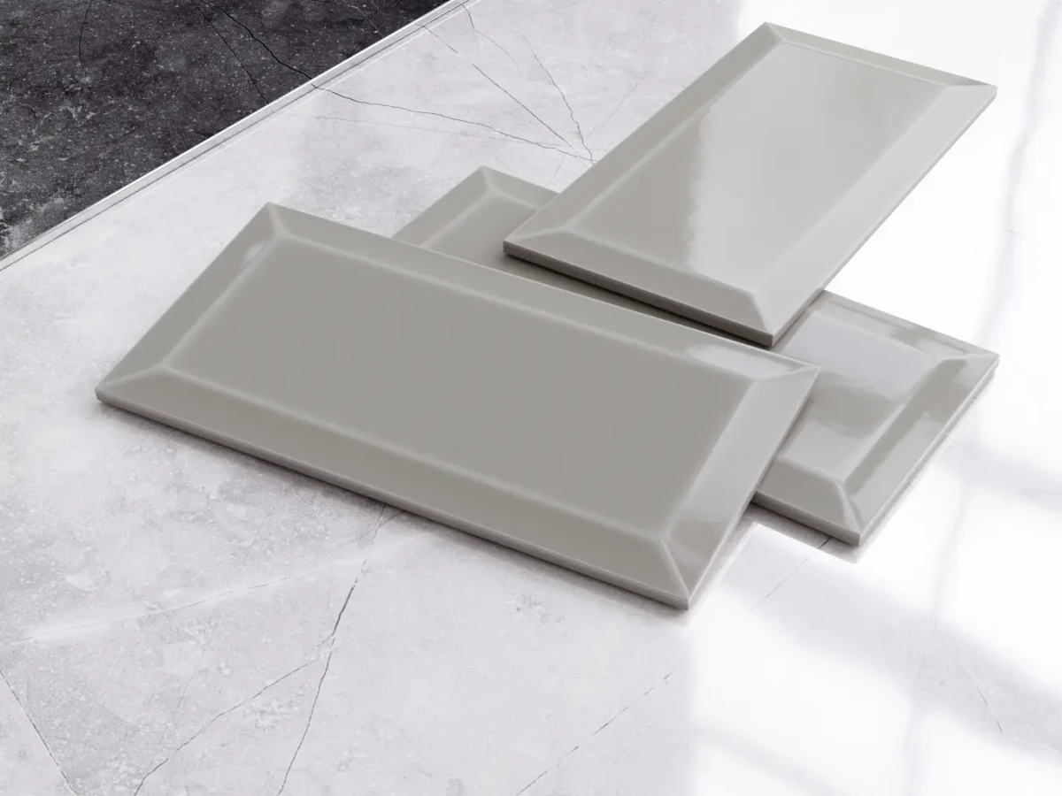PŁYTKA ŚCIENNA METRO LIGHT GREY JASNA SZARA POLER 10x20 gat. I – dekoracyjne do wnętrz – Szklane Mozaiki