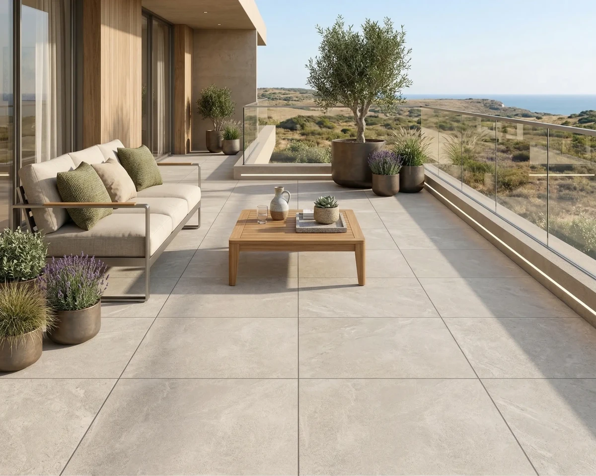 Płytka Milano Light Cream Mat 2 cm 60x60 cm R11 – gres zewnętrzny