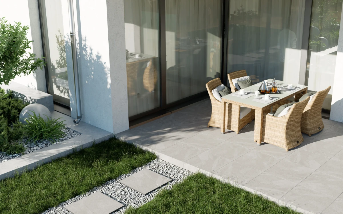 Płytka Milano Light Grey Mat 2 cm 60x60 cm R11 – gres zewnętrzny