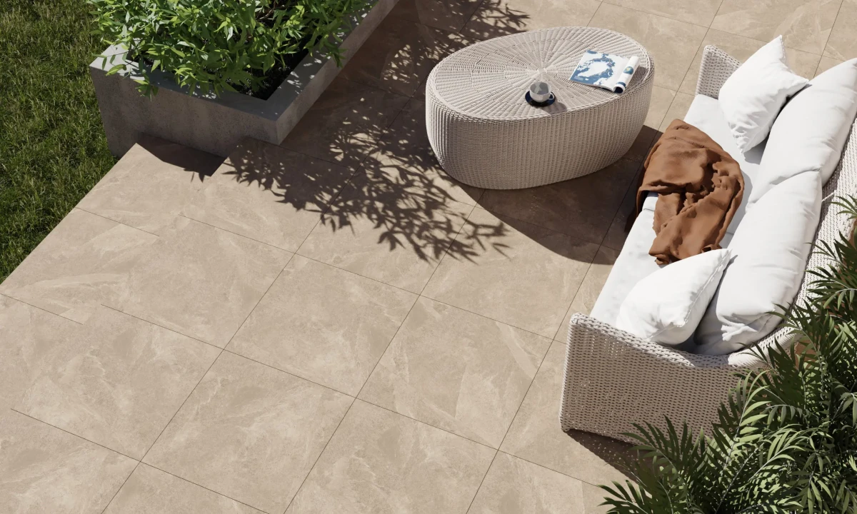 Płytka Milano Light Cream Mat 2 cm 60x60 cm R11 – gres zewnętrzny