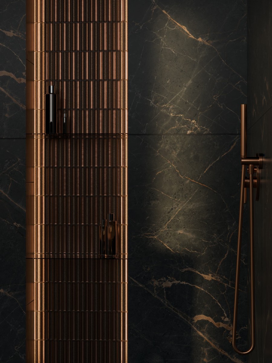 Mozaika Piano Copper miedziana 3D – ścienna 29,5×30