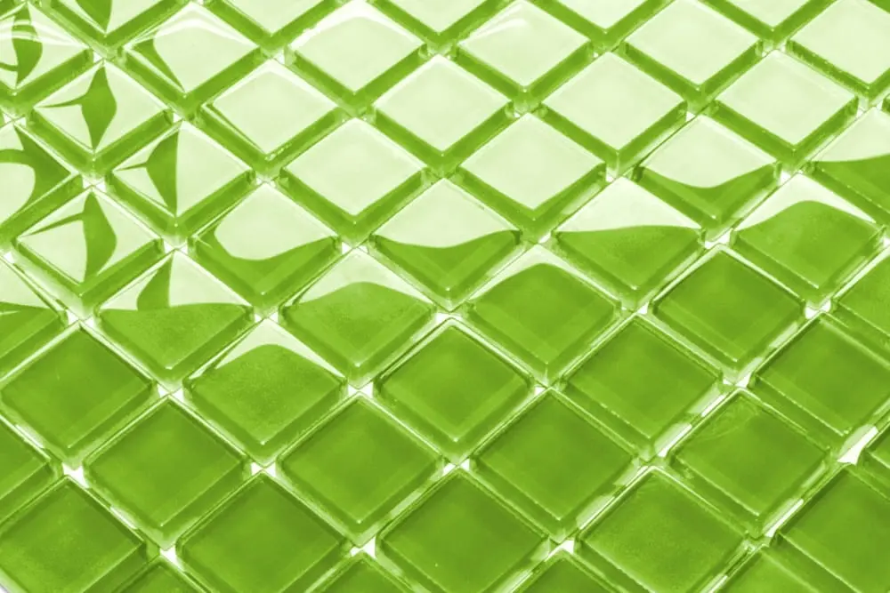 MOZAIKA SZKLANA ZIELONA GREEN 30x30cm 8mm – dekoracyjne do wnętrz – Szklane Mozaiki