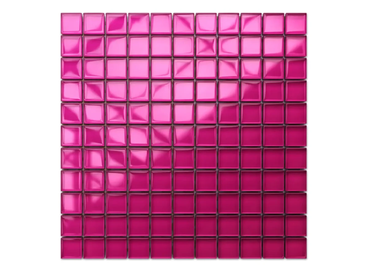 MOZAIKA SZKLANA RÓŻOWA PIWONIA 30x30cm 8mm – dekoracyjne do wnętrz – Szklane Mozaiki