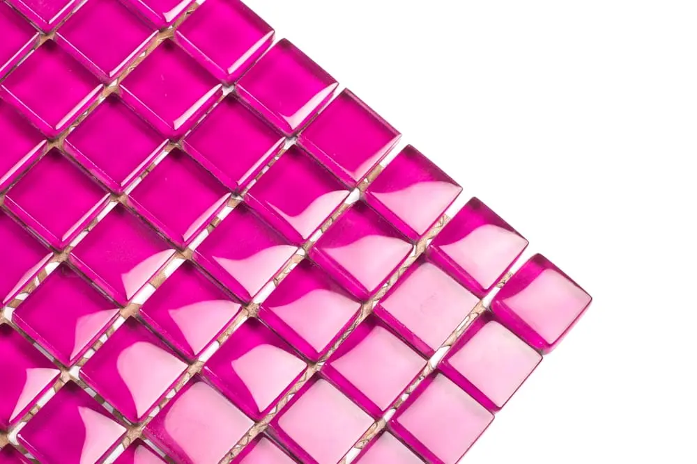 MOZAIKA SZKLANA RÓŻOWA PIWONIA 30x30cm 8mm – dekoracyjne do wnętrz – Szklane Mozaiki
