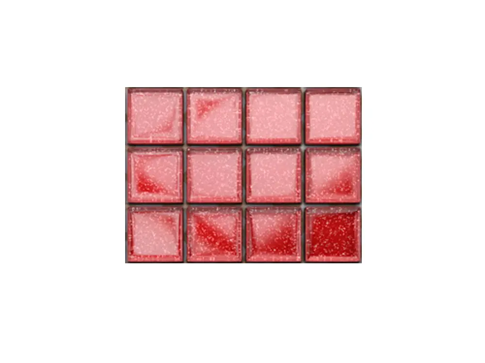 MOZAIKA SZKLANA CZERWONA RED BROKAT 30x30cm 8mm – dekoracyjne do wnętrz – Szklane Mozaiki
