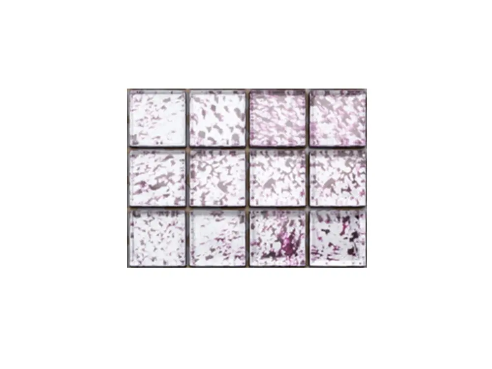 MOZAIKA SZKLANA FIOLET SILVER 30x30cm 8mm – dekoracyjne do wnętrz – Szklane Mozaiki