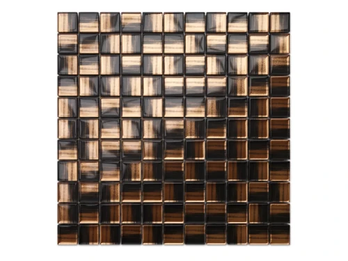 MOZAIKA SZKLANA COPPER NERO CZARNA MIEDZIANA ZŁOTA 30x30cm 8mm