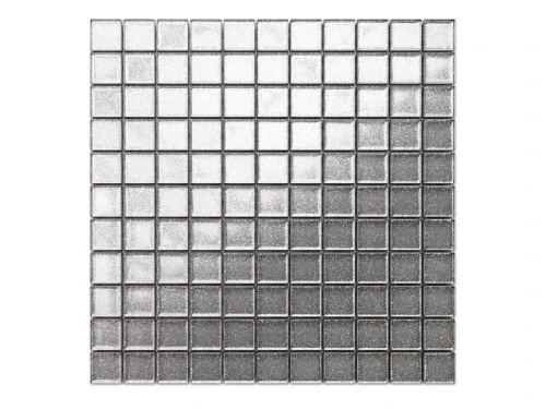 MOZAIKA SZKLANA SREBRNA SILVER BROKAT  30x30cm 8mm