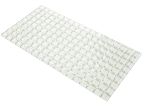 MOZAIKA SZKLANA WHITE DROBNA KOSTKA  (BIAŁA) 30X15cm 8mm