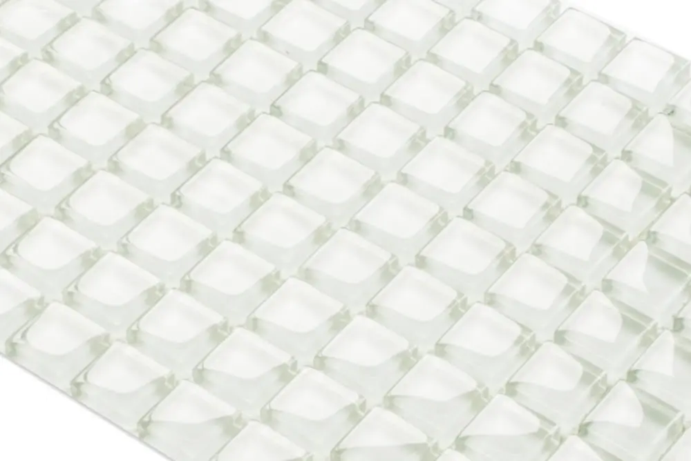 MOZAIKA SZKLANA WHITE DROBNA KOSTKA  (BIAŁA) 30X15cm 8mm – dekoracyjne do wnętrz – Szklane Mozaiki