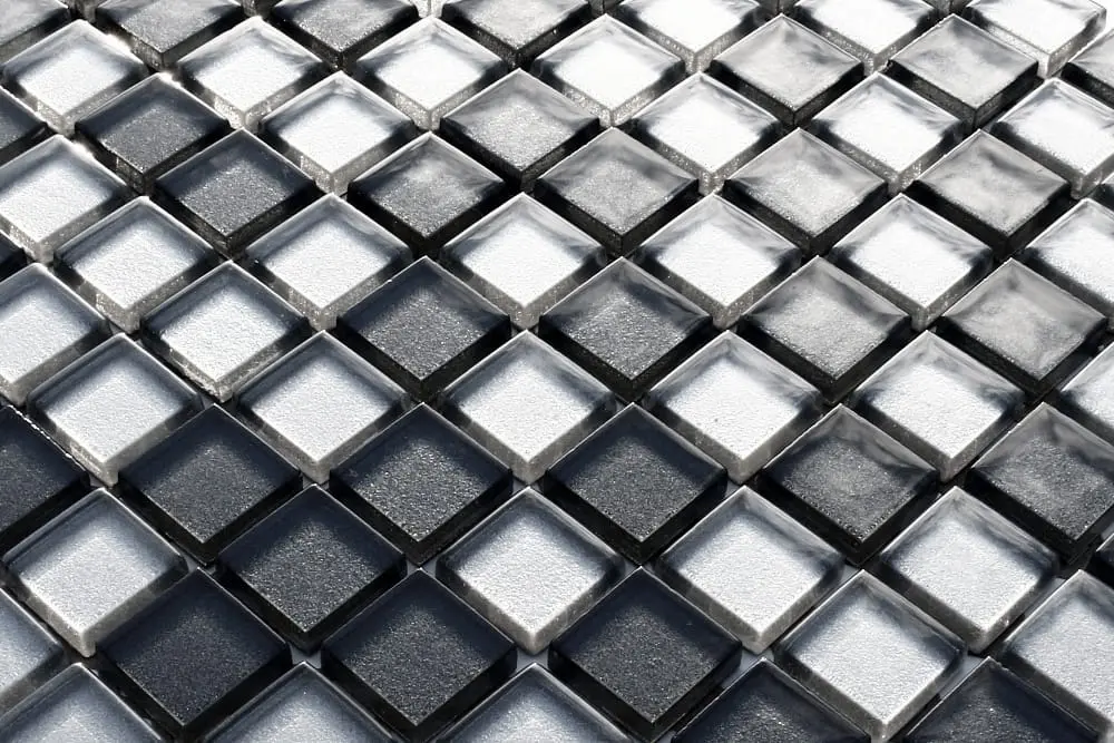 MOZAIKA SZKLANA GRAFIT SZARY METALIK 30x30 – dekoracyjne do wnętrz – Szklane Mozaiki