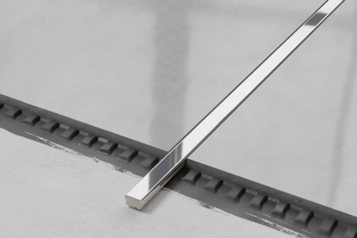 LISTWA METALOWA CERAMICZNA INOX POŁYSK LUSTRO – dekoracyjne do wnętrz – Szklane Mozaiki