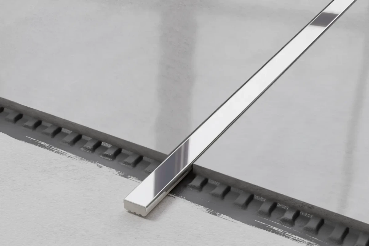 LISTWA METALOWA CERAMICZNA INOX POŁYSK LUSTRO – dekoracyjne do wnętrz – Szklane Mozaiki