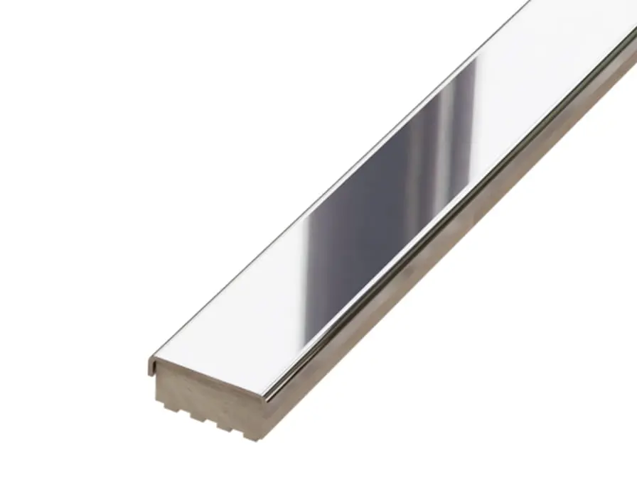 LISTWA METALOWA CERAMICZNA INOX POŁYSK LUSTRO – dekoracyjne do wnętrz – Szklane Mozaiki
